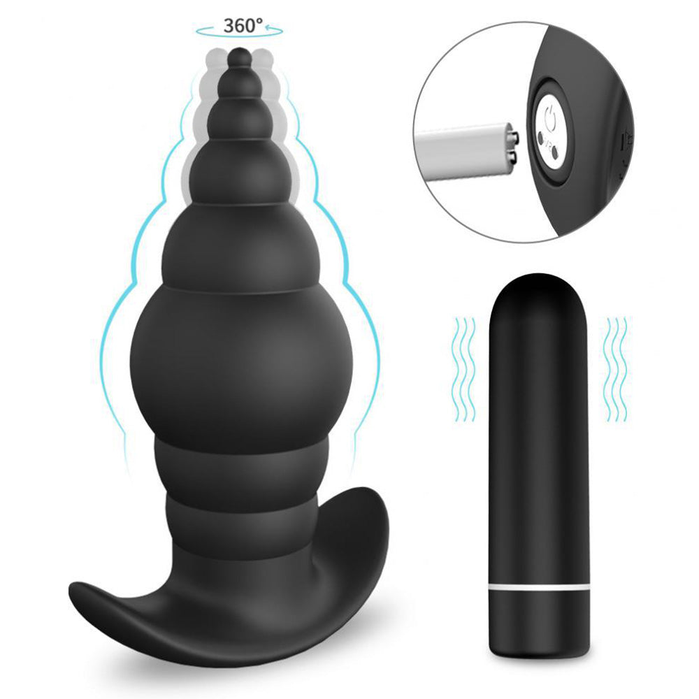 Silicone Anal Plug Bullet Anal Massager Vibrating Anal Plug