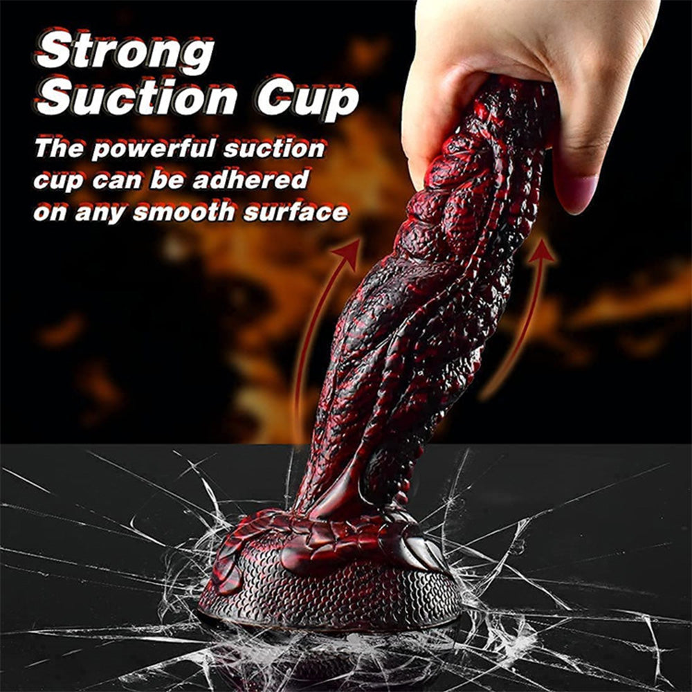 Black And Red Soft Liquid Silicone Penis Dildo