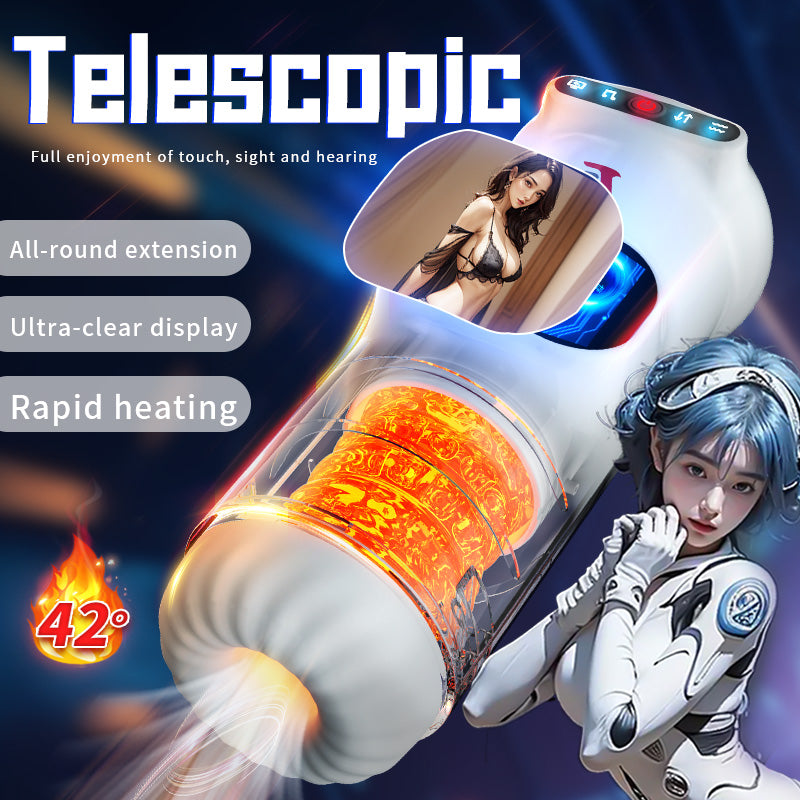 2026 New Stroker Uxol Heating 9 Vibration & 9 Thrusting Male Stroker with Moan Function, Full LCD Display Uxolclub Sex Toys for Men