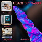 Special Shaped Mixed Color Liquid Silicone Manual Dildo