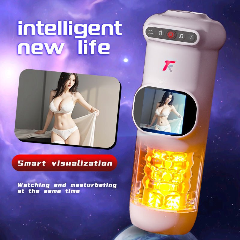 2026 New Stroker Uxol Heating 9 Vibration & 9 Thrusting Male Stroker with Moan Function, Full LCD Display Uxolclub Sex Toys for Men