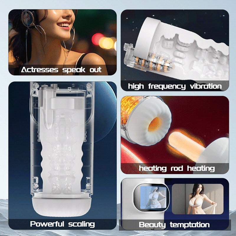 2026 New Stroker Uxol Heating 9 Vibration & 9 Thrusting Male Stroker with Moan Function, Full LCD Display Uxolclub Sex Toys for Men