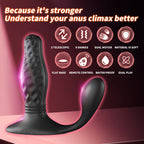 2026 New UXOL Anal Vibrators 3 Thrusting & 9 Vibrating Wireless Remote Control,  IPX7 Waterproof Prostate Massager Adult Toys