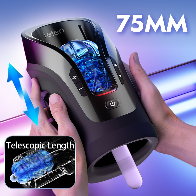 2026 New Leten Fully Automatic 10 Frequency Telescopic Fixed-Point Adjustment Male Stroker