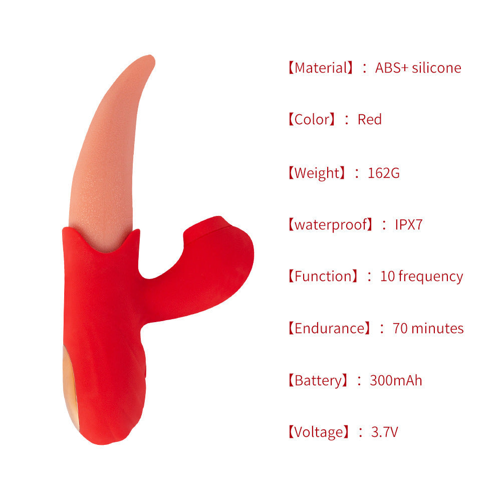 2 IN 1 Upgraded Flapping Tongue G-Spot Vibrator