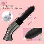 4-Frequency Vibration + Telescopic Female Masturbation Vibrator Dildo