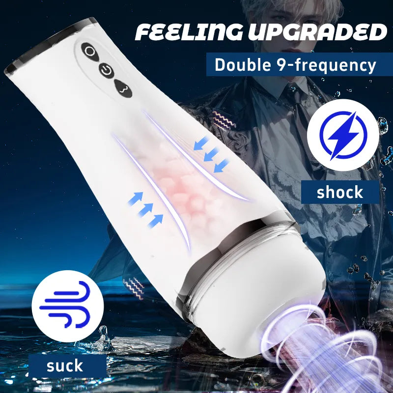 9-Frequency Vibration For Sucking Men’s Electric Airplane Male Stroker
