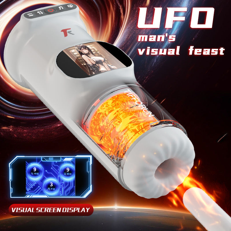 2026 New Stroker Uxol Heating 9 Vibration & 9 Thrusting Male Stroker with Moan Function, Full LCD Display Uxolclub Sex Toys for Men