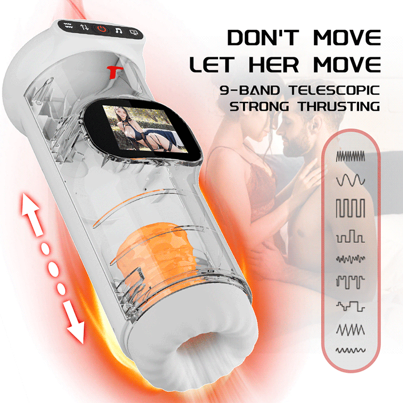 2026 New Stroker Uxol Heating 9 Vibration & 9 Thrusting Male Stroker with Moan Function, Full LCD Display Uxolclub Sex Toys for Men