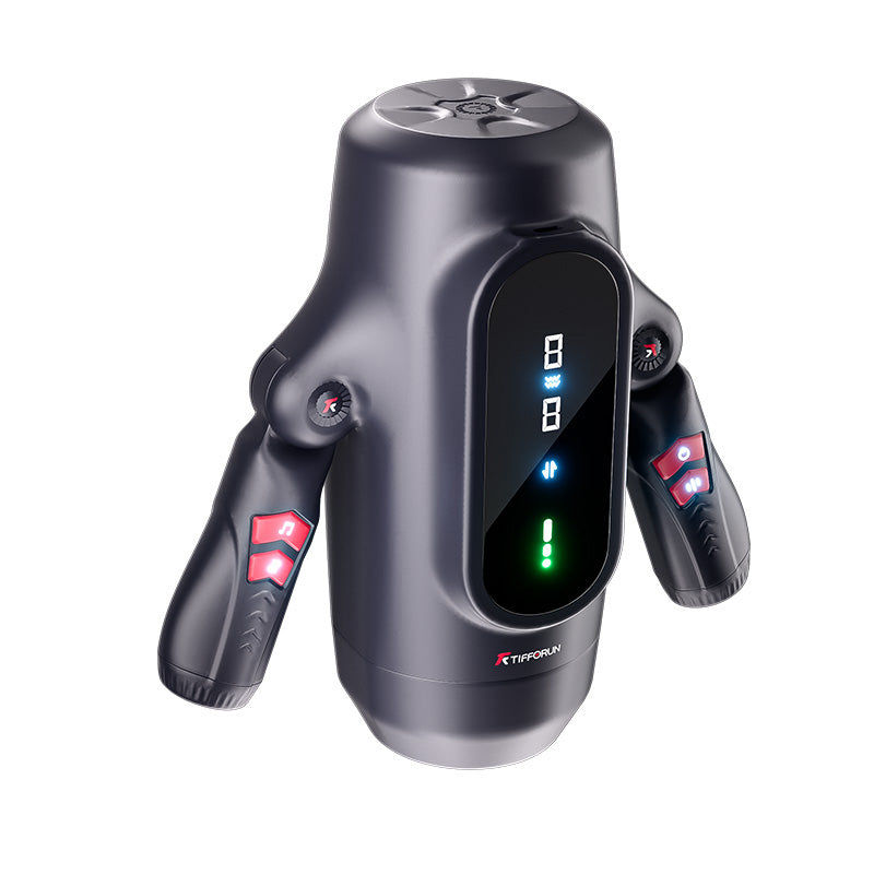 2026 Newest Male Handheld Stroker With 9 Telescopic Vibration LED Display Intelligent Heating Voice