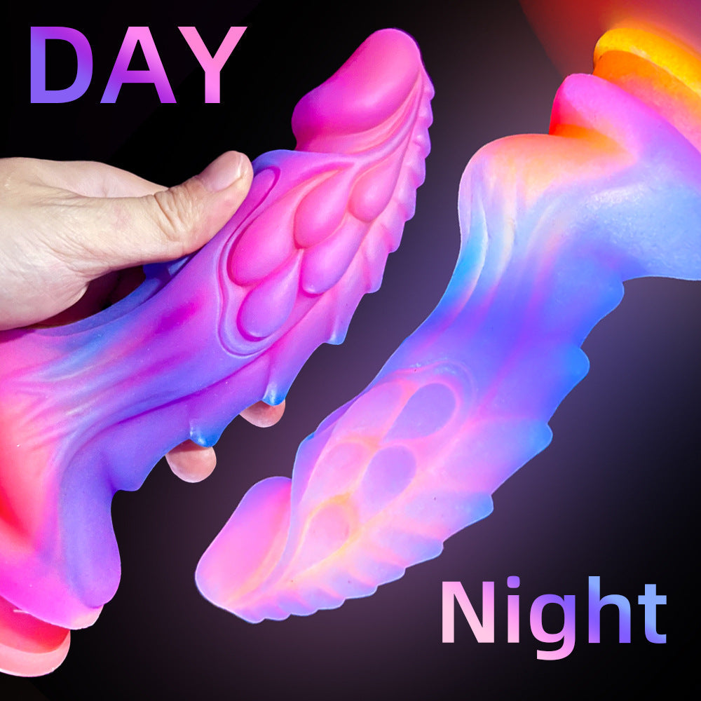 Colorful Fluorescent Luminous Realistic Dildos, Stimulates G-Spot, Dildo Plug Women and Men