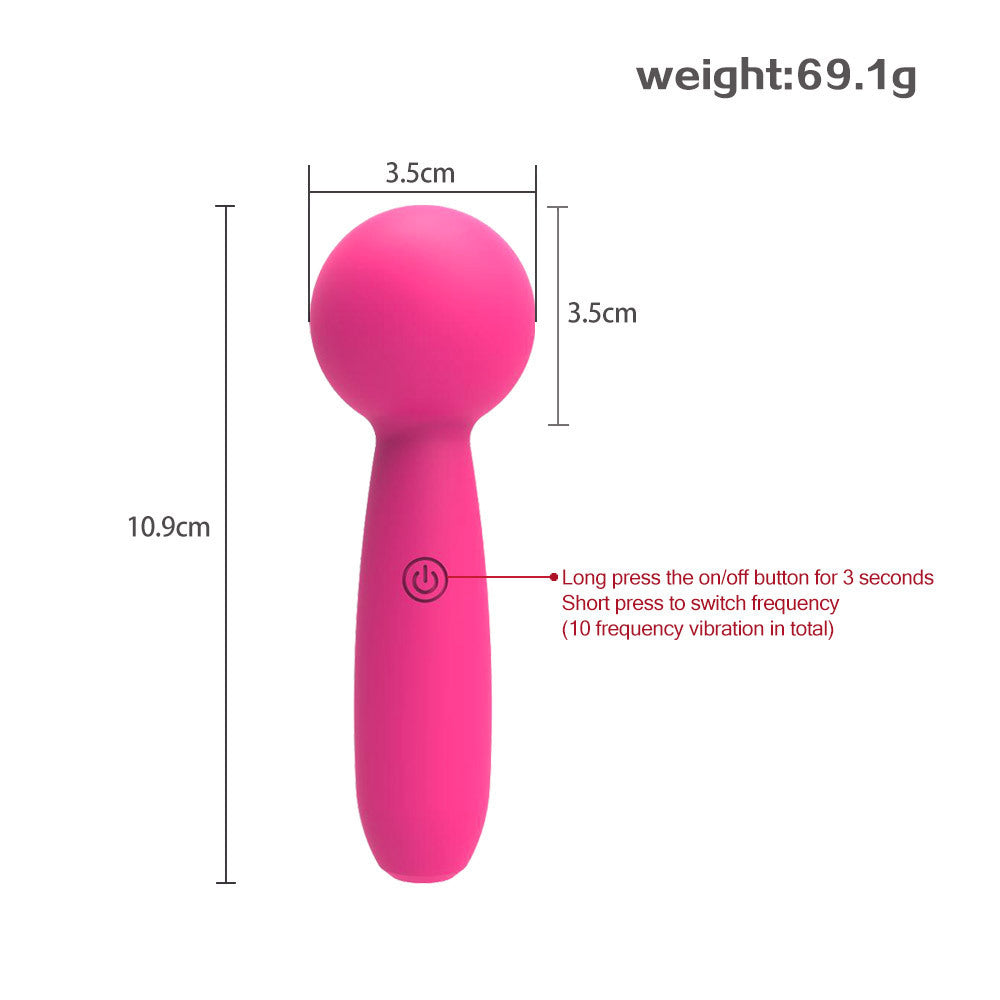 10 Frequency Mini Rechargeable Bullet Vibrator