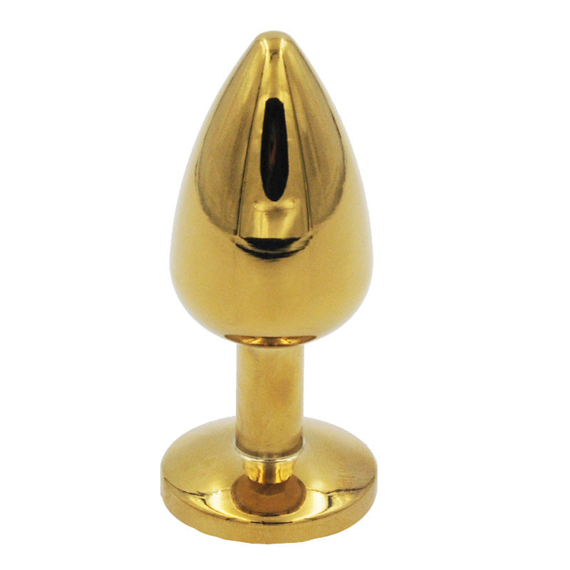 Round Metal Butt Plug - Stainless Steel Jewel Butt Plug Anal