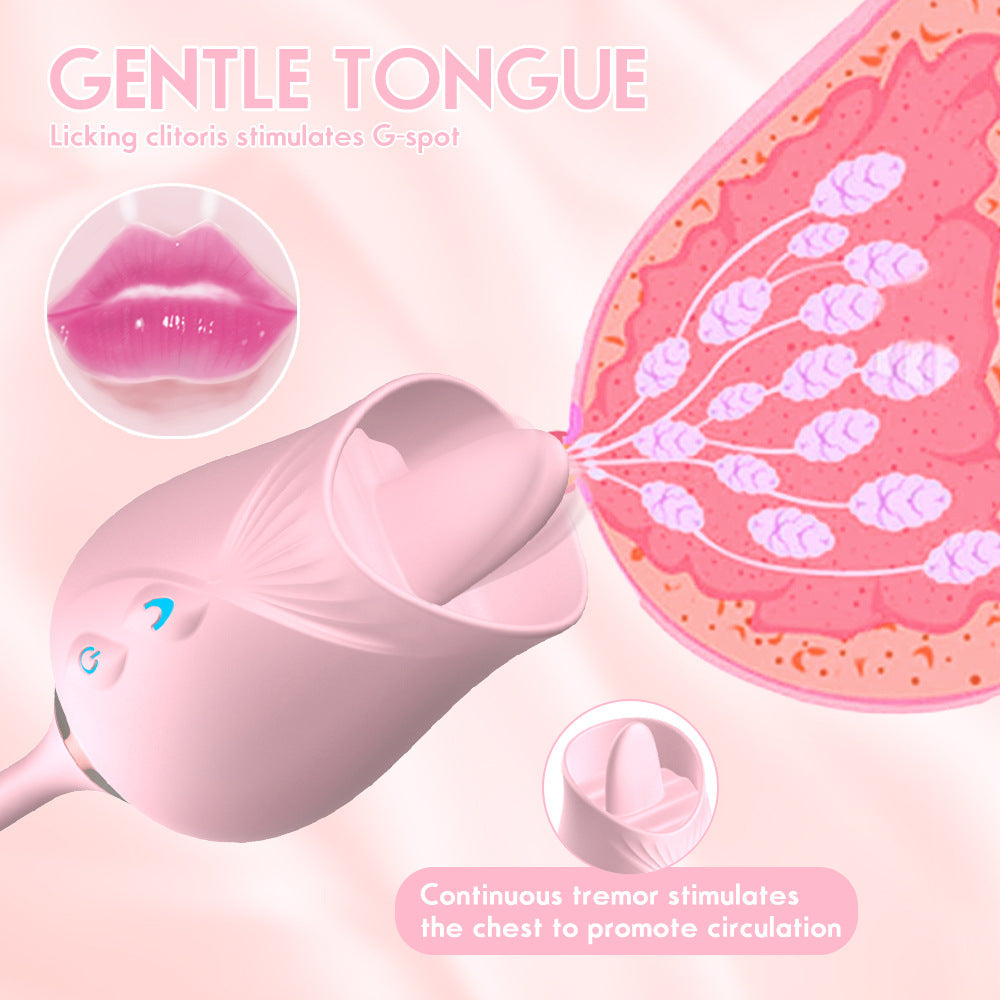 Clit Vibrator Nipple Sucker Vibrating Tongue