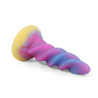 Mixed Color Luminous Spiral Silicone Dildo