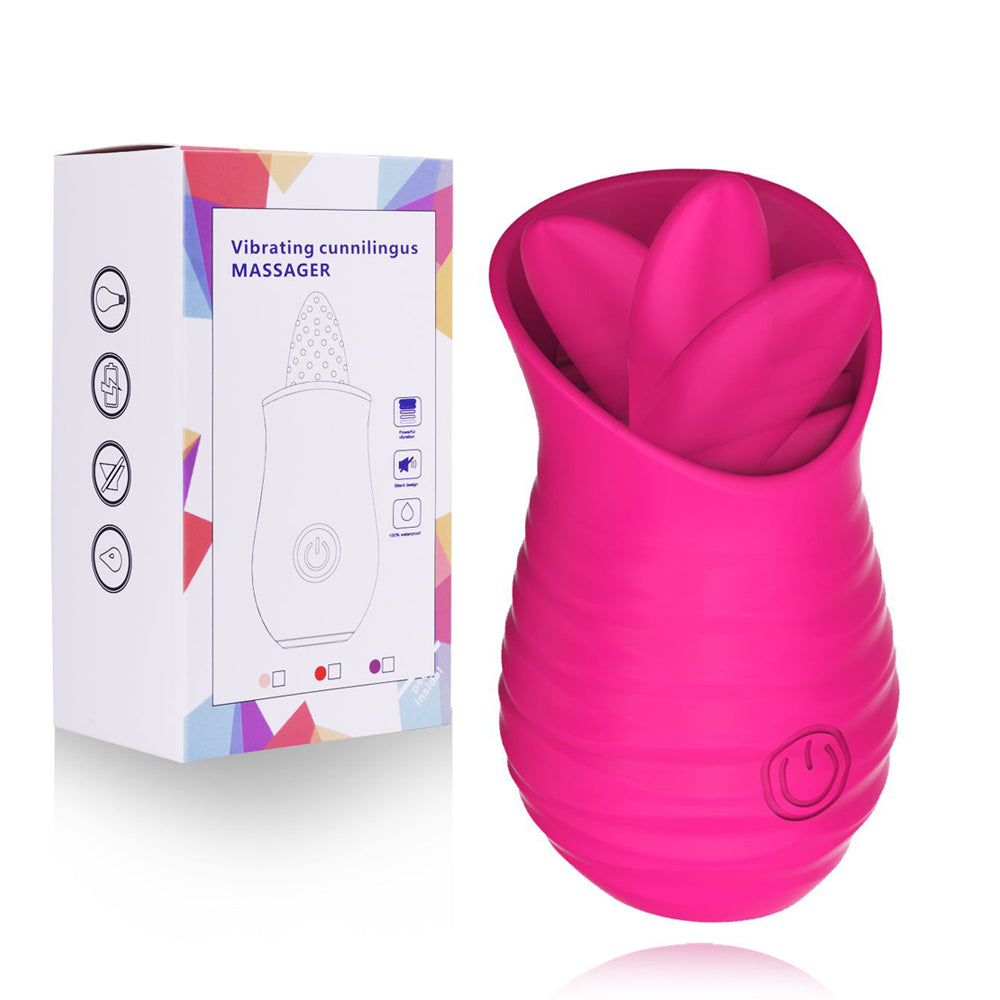 10 Frequency Tongue Vibrator Female Vibrator Rose Petal Vibrator