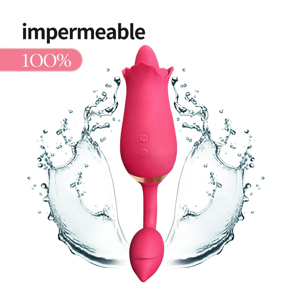 9 Vibration Modes Rose Tongue Vibrator for Women with Vibrating Egg