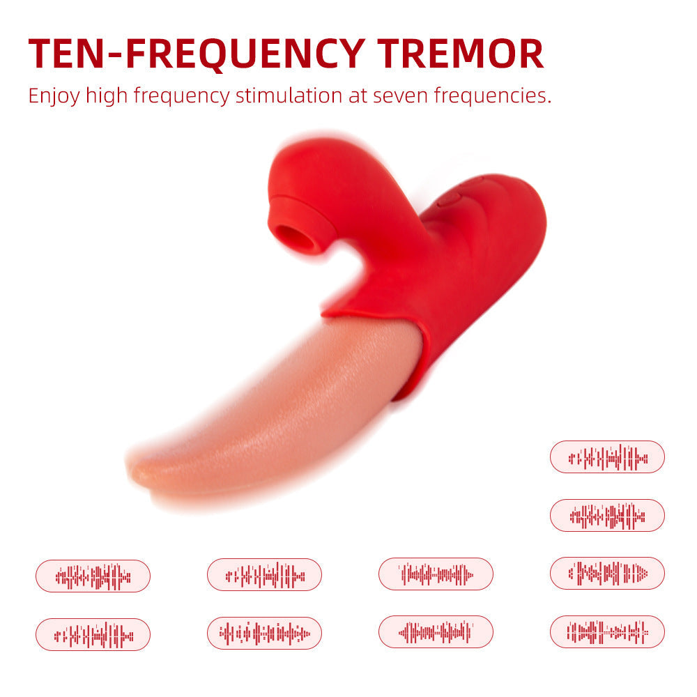 2 IN 1 Upgraded Flapping Tongue G-Spot Vibrator