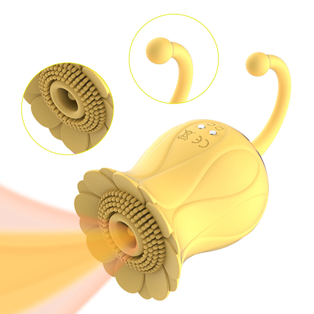 Rose Petal Vibrator Swirl Air Sucking and Teasing Clit Nipple Vibrator
