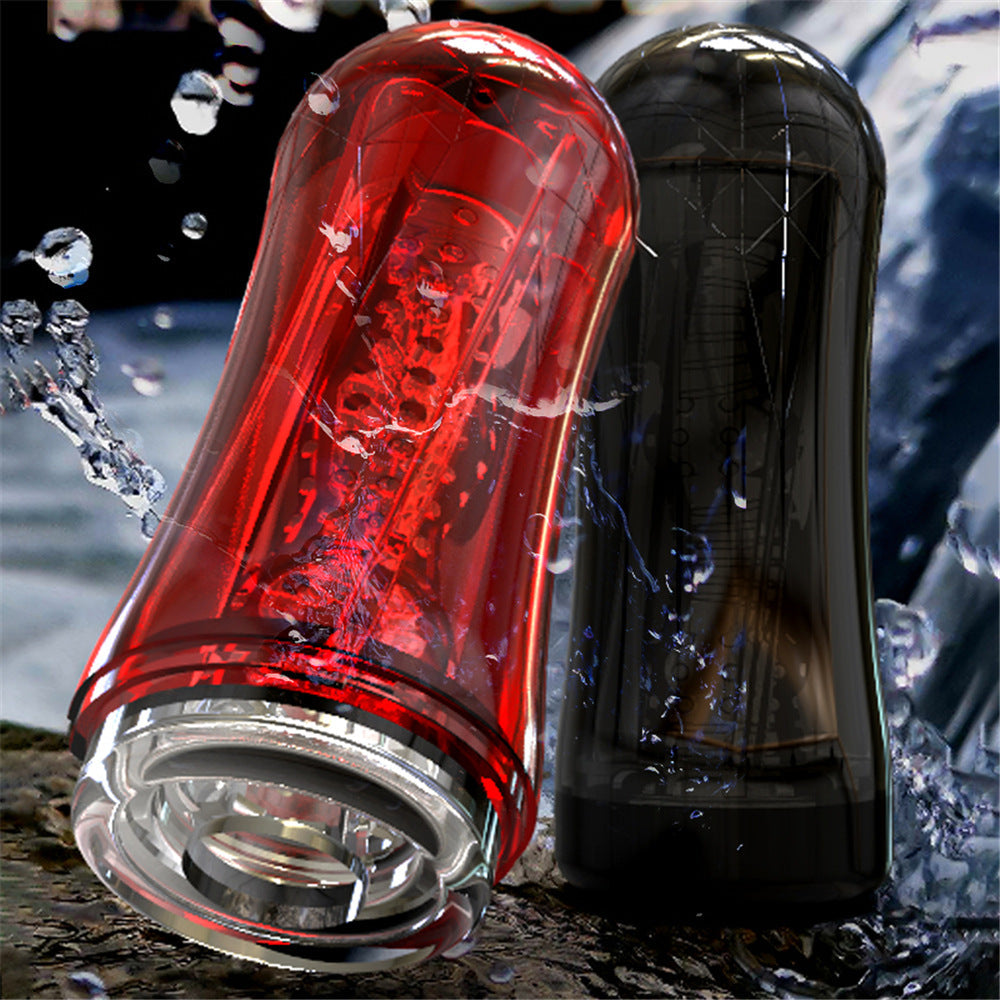 Red Eagle 10 Vibrations Air Pressure Sucking Electric Male Stroker Transparent Soft for Penis Stimulation