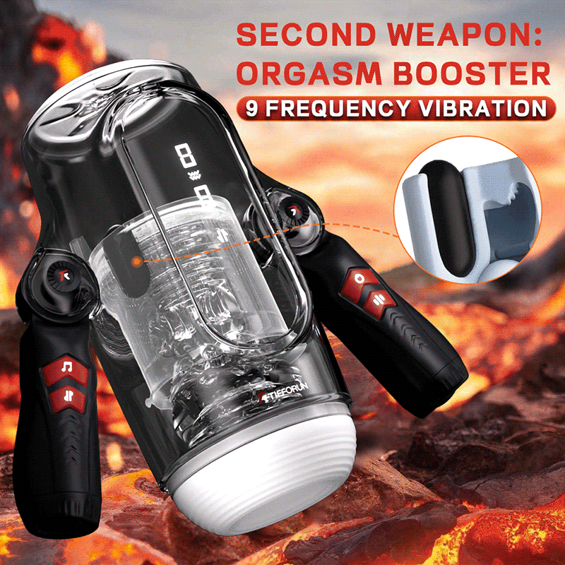 2026 Newest Male Handheld Stroker With 9 Telescopic Vibration LED Display Intelligent Heating Voice
