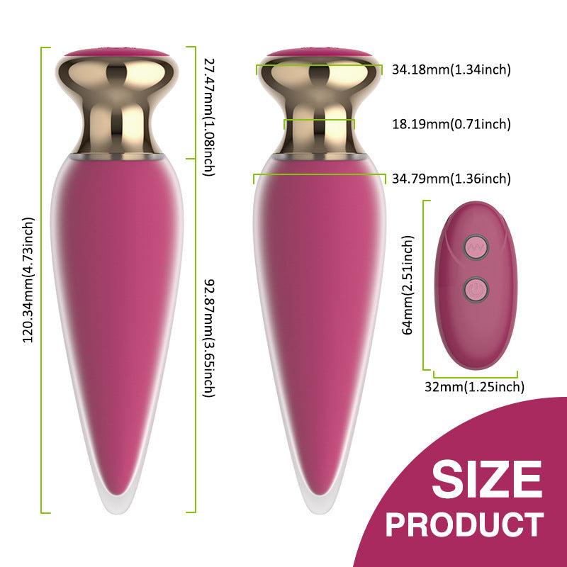 Remote control anal plug prostate massager