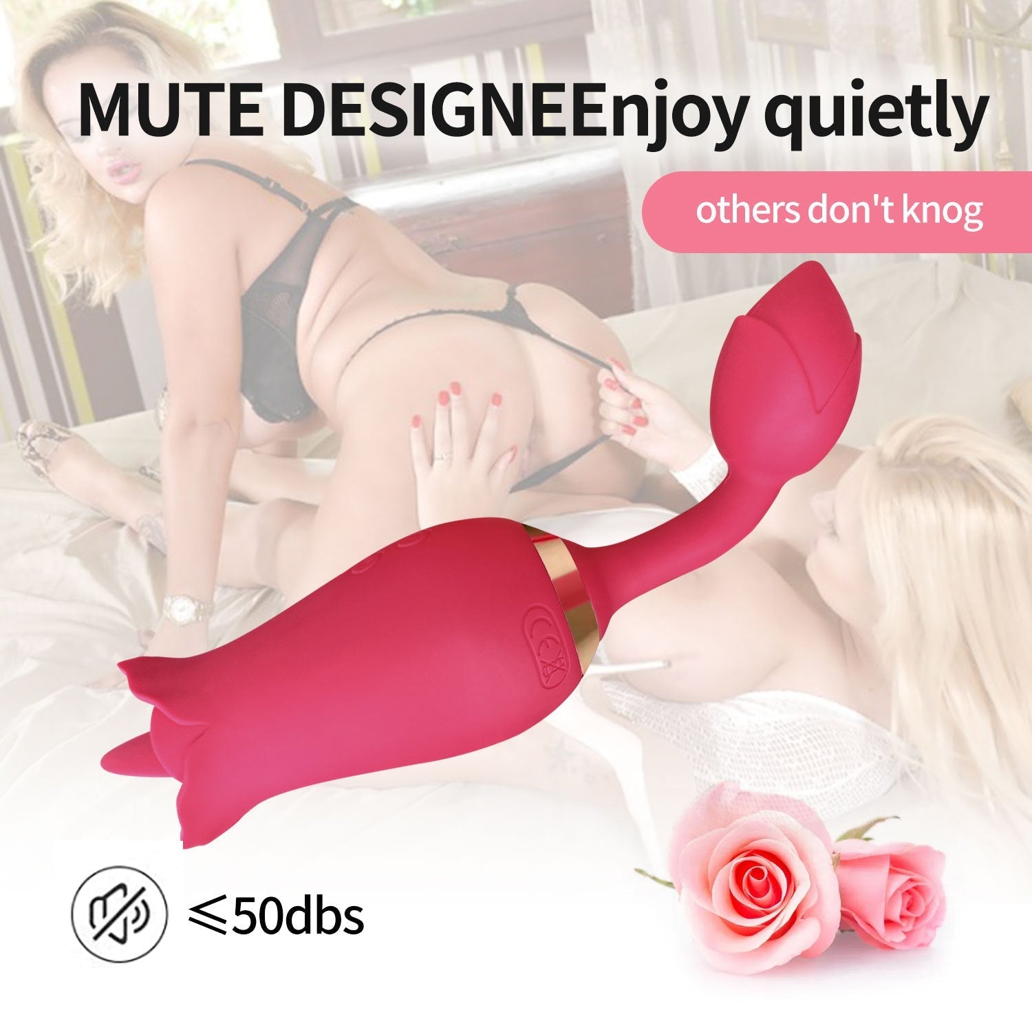 9 Vibration Modes Rose Tongue Vibrator for Women with Vibrating Egg