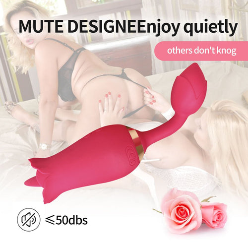 9 Vibration Modes Rose Tongue Vibrator for Women with Vibrating Egg