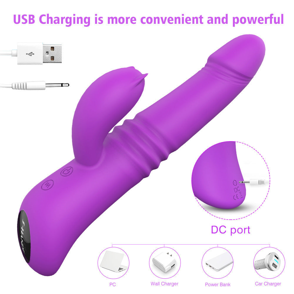 Telescoping Dildo for Women Thrusting Vibrator Allovers Dildos