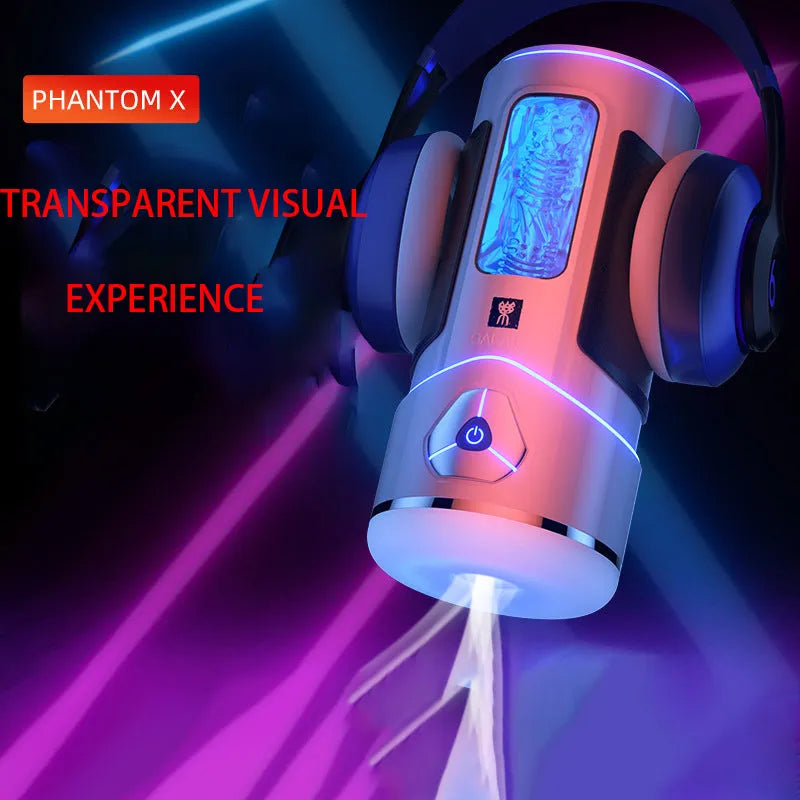 Phantom X 12 Vibration Voice Male Stroker Cup APP Control Sucking Real Vagina Heating Male Stroker