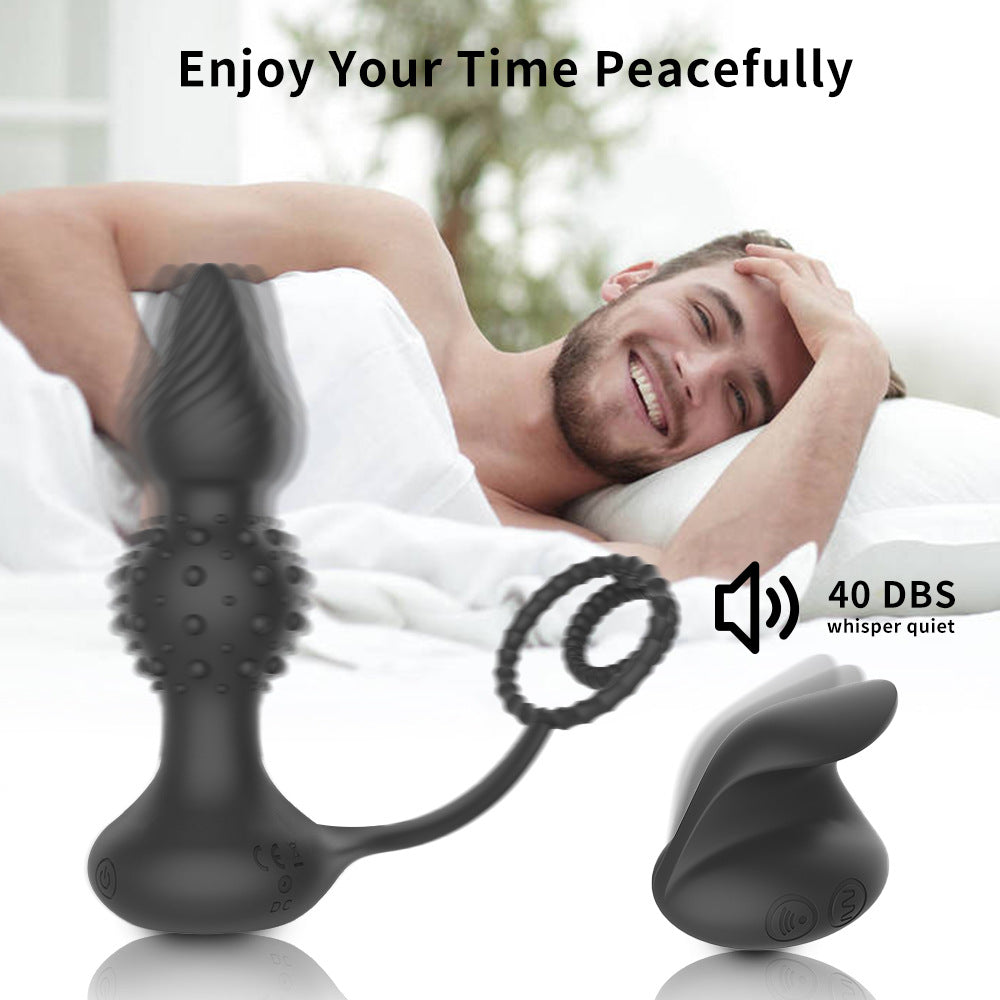 Remote Control Vibrating Anal Beads | Silicone Thrusting Butt Plug