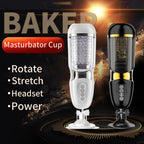 UNIMAT Beck II Automatic Telescopic Stroker Cup with 37.6°heating Female Voice Realistic Textured Ultra-Soft with Suction Base