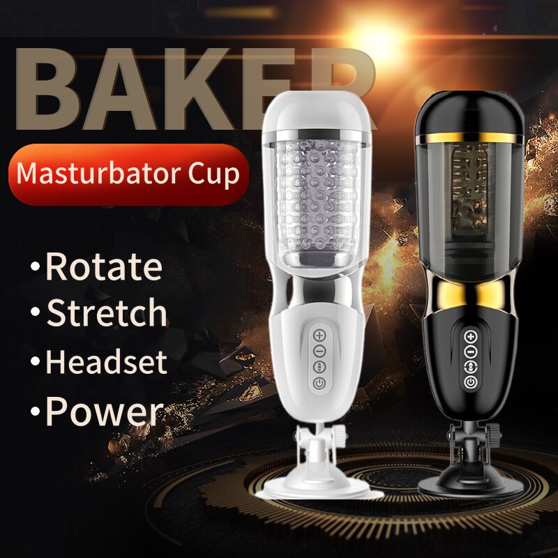 UNIMAT Beck II Automatic Telescopic Stroker Cup with 37.6°heating Female Voice Realistic Textured Ultra-Soft with Suction Base