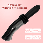 4-Frequency Vibration + Telescopic Female Masturbation Vibrator Dildo