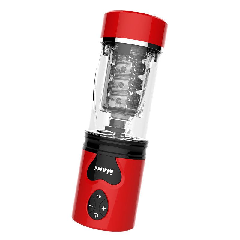 WaveRiderX Intelligent Multi-frequency Telescopic Rotation Sucking & Moaning Automatic Male Stroker with Suction Base