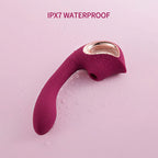 Burgundy Hand-Held Sucking Female Masturbation Vibrator
