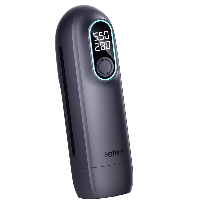 Leten – Black Hurricane Hole - 6 Modes Telescopic Suction Heating Male Stroker