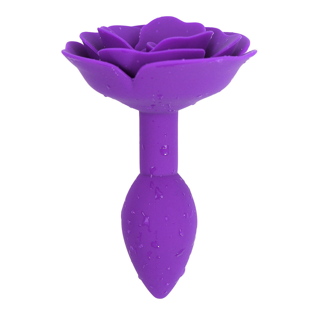 Rose Purple Butt Plug Training Anal Plug Backyard Sex Toys