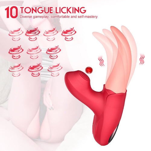 2 IN 1 Upgraded Flapping Tongue G-Spot Vibrator