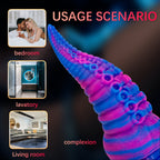 Special Shaped Mixed Color Liquid Silicone Manual Dildo