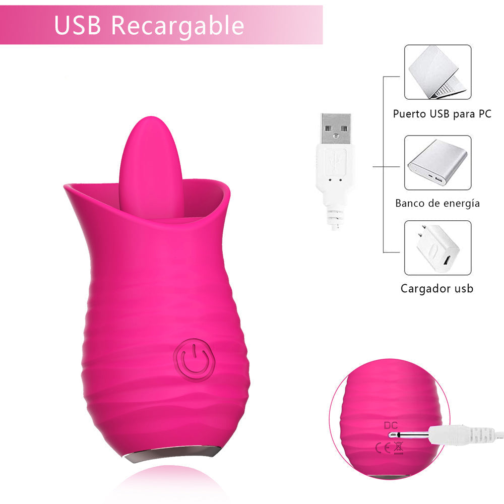 10 Frequency Tongue Vibrator Female Vibrator Rose Petal Vibrator
