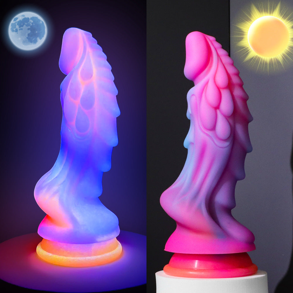 Colorful Fluorescent Luminous Realistic Dildos, Stimulates G-Spot, Dildo Plug Women and Men