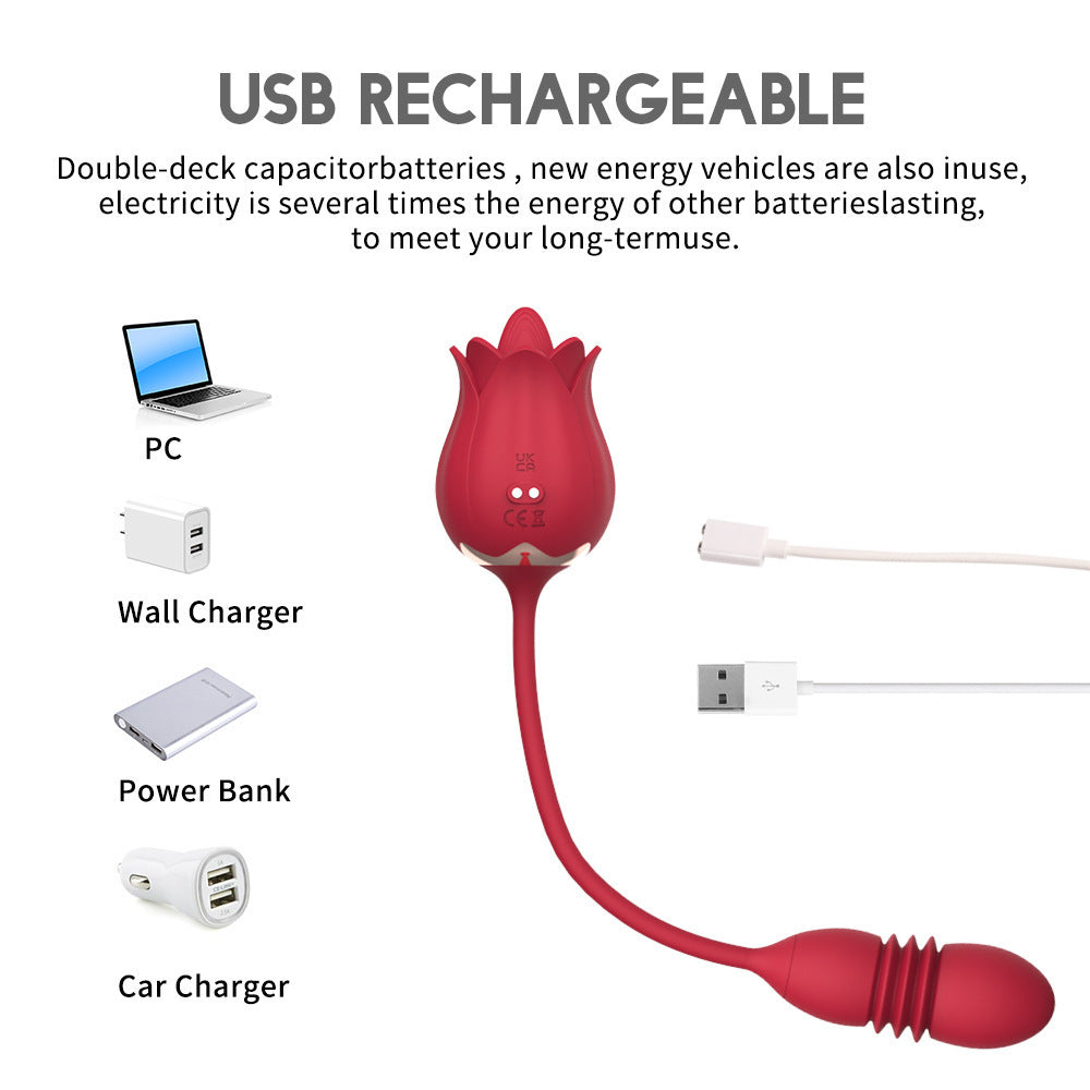 Rose Vibration Tongue Vibrator Egg Vibrator Thrusting Vibrator