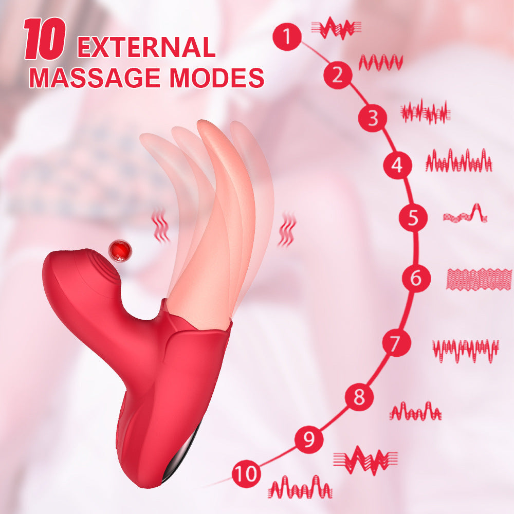2 IN 1 Upgraded Flapping Tongue G-Spot Vibrator