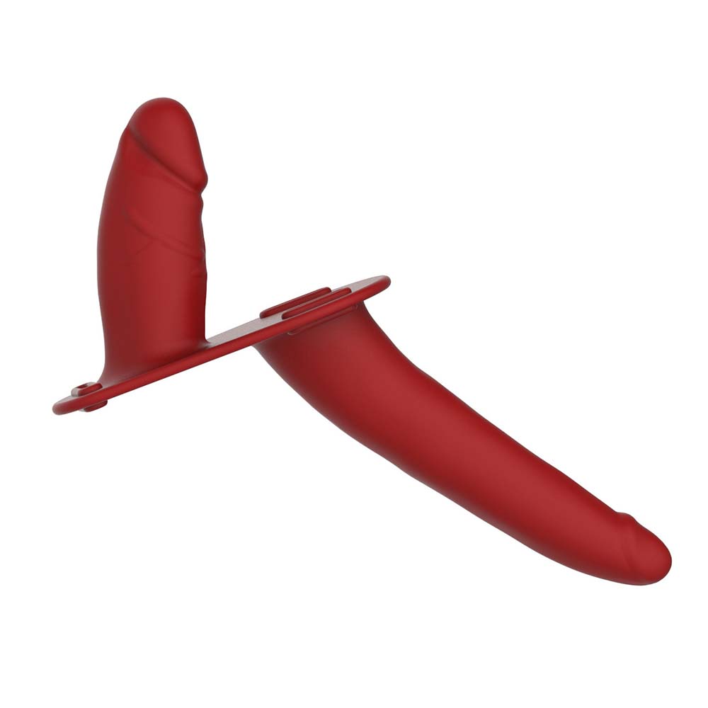 Double Scalp Pants Wear Female Masturbation Device Silicone Dildo