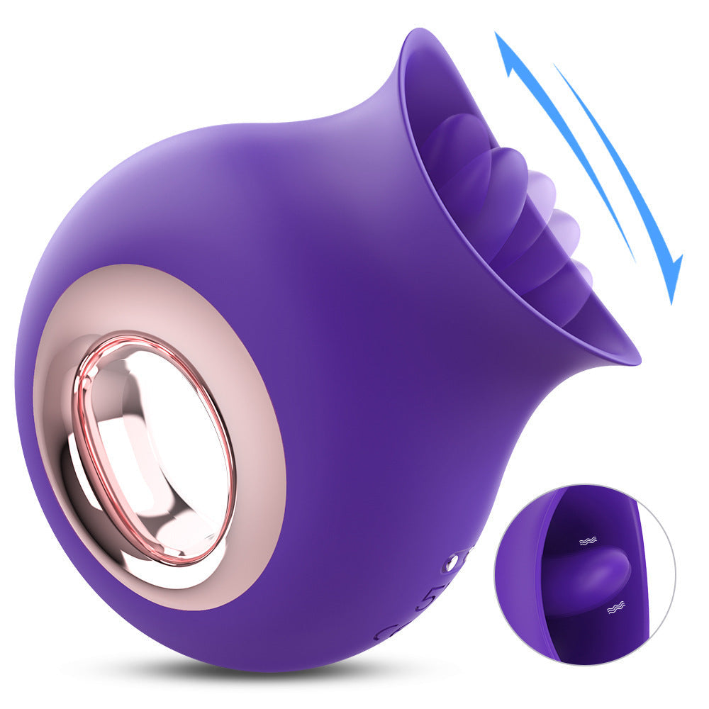 9 Vibrating & Sucking Tongue Vibrator Waterproof Rose Toy