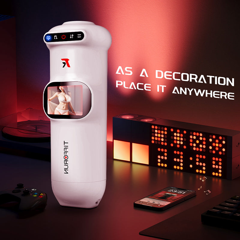 2026 New Stroker Uxol Heating 9 Vibration & 9 Thrusting Male Stroker with Moan Function, Full LCD Display Uxolclub Sex Toys for Men