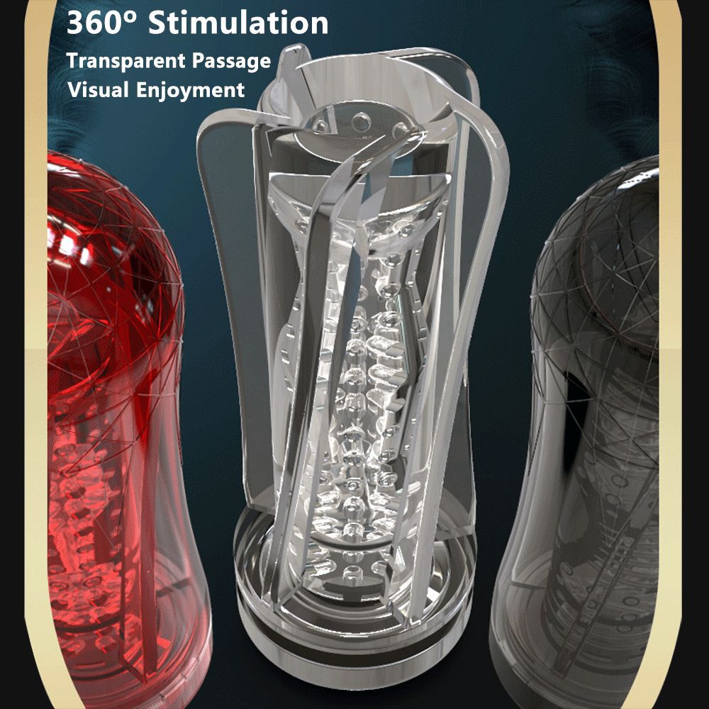 Red Eagle 10 Vibrations Air Pressure Sucking Electric Male Stroker Transparent Soft for Penis Stimulation
