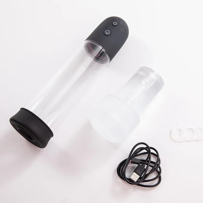 StormThrust  Electric Penis Vacuum Pump Men's Booster Vacuum Pump 3D Textured Penis Enlarge Air Pressure Device Enlargement Extend Pump