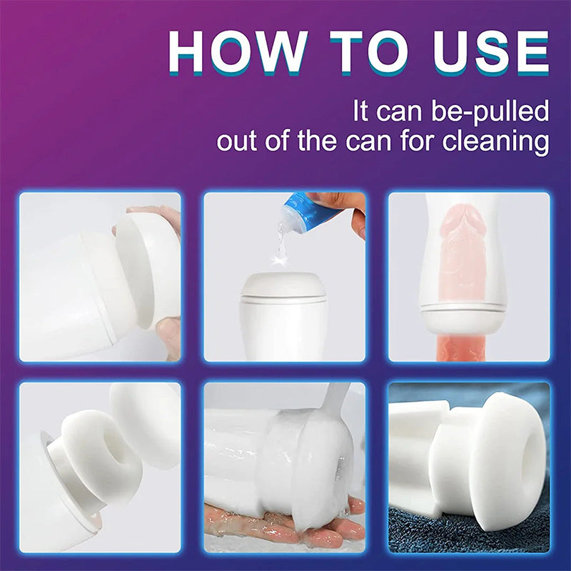 Fully Automatic 7 Vibrating 4 Sucking Waterproof Male Stroker